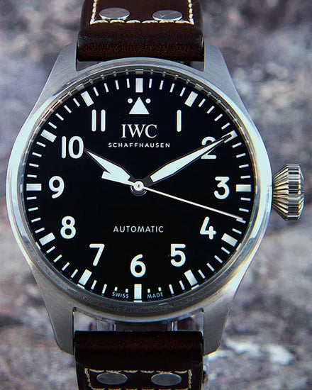 2022 IWC Schaffhausen Pilot Big 43MM Black Dial Leather Strap (IW329301)