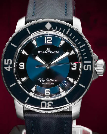 2019 Blancpain Fifty Fathoms 45MM Blue Dial Textile Strap (5015-12B40-052A)