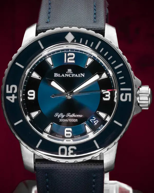 2019 Blancpain Fifty Fathoms 45MM Blue Dial Textile Strap (5015-12B40-052A)