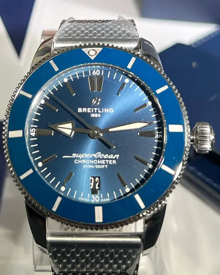 2021 Breitling Superocean Heritage II 44MM Blue Dial Steel Bracelet (AB2030)