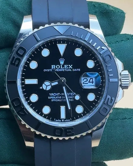2021 Rolex Yacht-Master 42MM Black Dial Rubber Strap (226659)