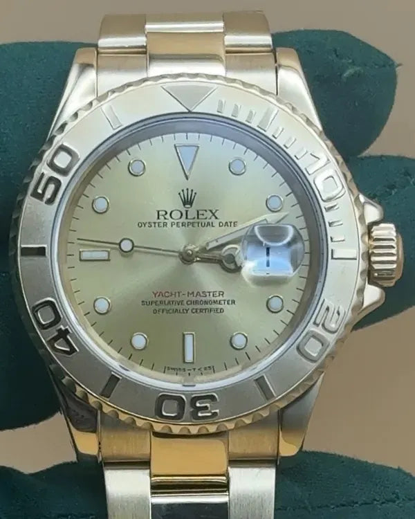 2020 Rolex Yacht-Master 40MM Champagne Dial Yellow Gold Oyster Bracelet (16628)