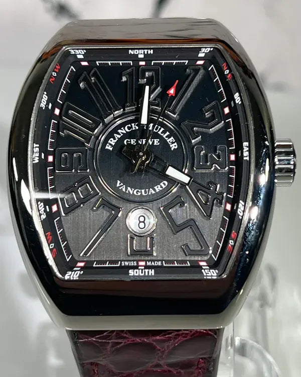 2018 Franck Muller Vanguard 45MM Slate Dial Leather Strap (V 45 SC DT AC NR)