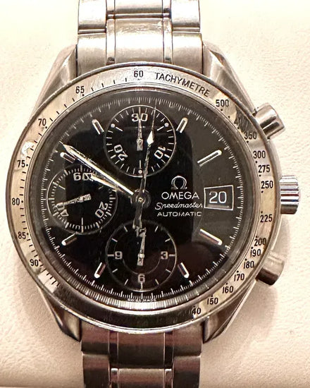2008 Omega Speedmaster Date 39MM Black Dial Steel Bracelet (3513.50.00)