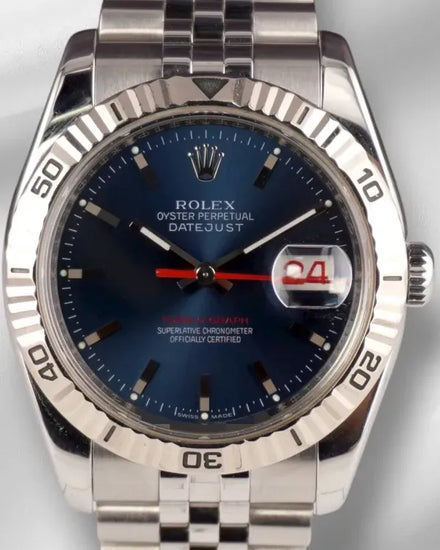 2005 Rolex Datejust Turn-O-Graph 36MM Blue Dial Jubilee Bracelet (116264)