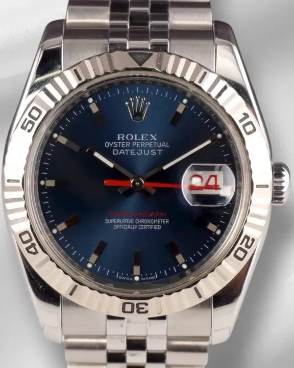 2005 Rolex Datejust Turn-O-Graph 36MM Blue Dial Oyster Bracelet (116264)