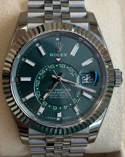 2024 Rolex Sky-Dweller 42MM Green Dial Jubilee Bracelet (336934)