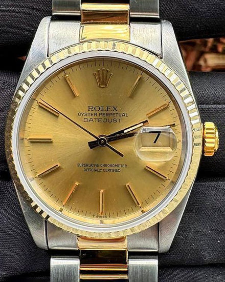 1989 Rolex Datejust 36MM Champagne Dial Two-Tone Oyster Bracelet (16233)