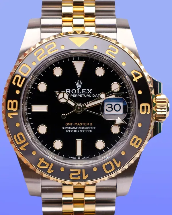 2025 Rolex GMT-Master II "Bumblebee" 40MM Black Dial Two-Tone Jubilee Bracelet (126713GRNR)