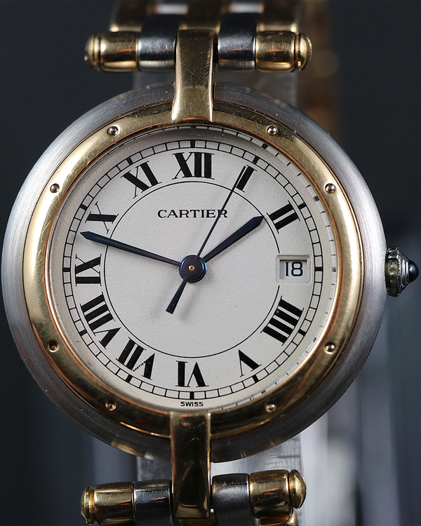 Cartier Panthère Cougar 30MM Quartz White Dial Two-Tone Bracelet (183964)