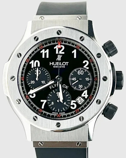 Hublot Super B Chronograph Flyback 42MM Black Dial Rubber Strap (1926.NL30.1)