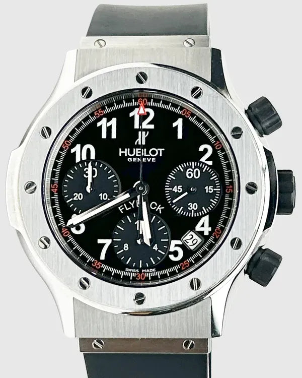 Hublot Super B Chronograph Flyback 42MM Black Dial Rubber Strap (1926.NL30.1)