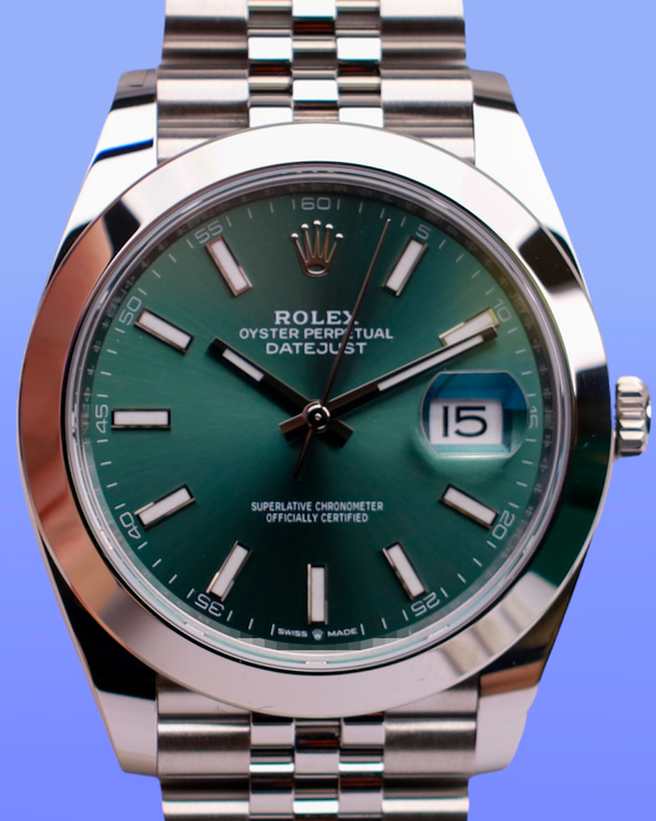 2025 Rolex Datejust 41MM Green Dial Jubilee Bracelet (126300)