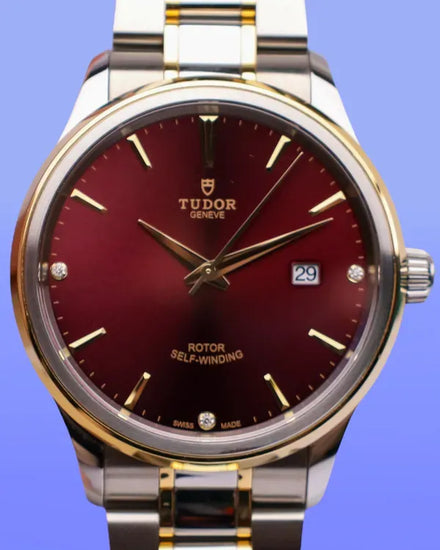 No Reserve - 2024 Tudor Style 41MM Red Dial Two-Tone Bracelet (12703)