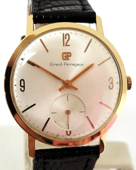 Girard Perregaux Vintage 1960 34MM Off White Dial Aftermarket Leather Strap (8778N)