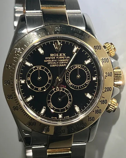 2012 Rolex Cosmograph Daytona 40MM Black Dial Two-Tone Oyster Bracelet (116523)