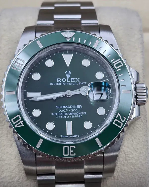 2014 Rolex Submariner Date "Hulk" 40MM Green Dial Oyster Bracelet (116610LV)
