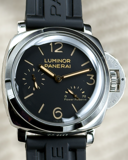 2016 Panerai Luminor 1950 3 Days 47MM Black Dial Rubber Strap (PAM00423)