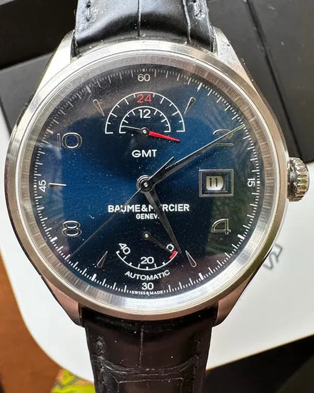 2023 Baume & Mercier Clifton GMT 43MM Blue Dial Leather Strap (M0A10316)
