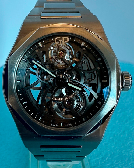 2022 Girard Perregaux Laureato 42MM Skeleton Dial Steel Bracelet (81015-11-001-11A)