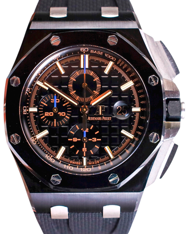 Audemars Piguet Royal Oak Offshore Chronograph 44MM Black Dial Textile Strap (26405CE.OO.A002CA.02)