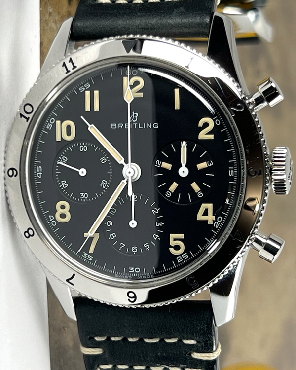 2023 Breitling Classic Avi 8 "1953" Re-Edition 41MM Black Dial Leather Strap (AB0920131B1X1)