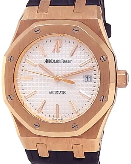 Audemars Piguet Royal Oak 39MM Silver Dial Leather Strap (15300OR.OO.D088CR.02)