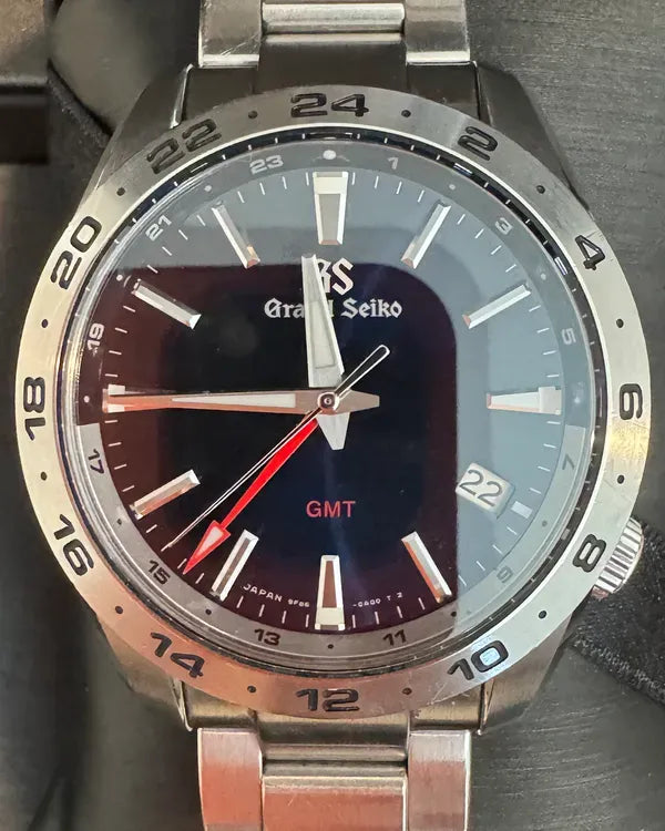 2023 Grand Seiko Sport GMT 39MM Quartz Black Dial Steel Bracelet (SBGN029G)