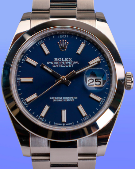 2025 Rolex Datejust 41MM Blue Dial Oyster Bracelet (126300)