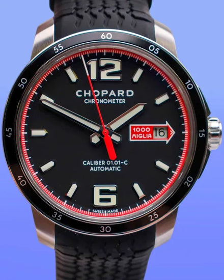 Chopard Mille Miglia GTS 43MM Black Dial Rubber Strap (168565-3001)