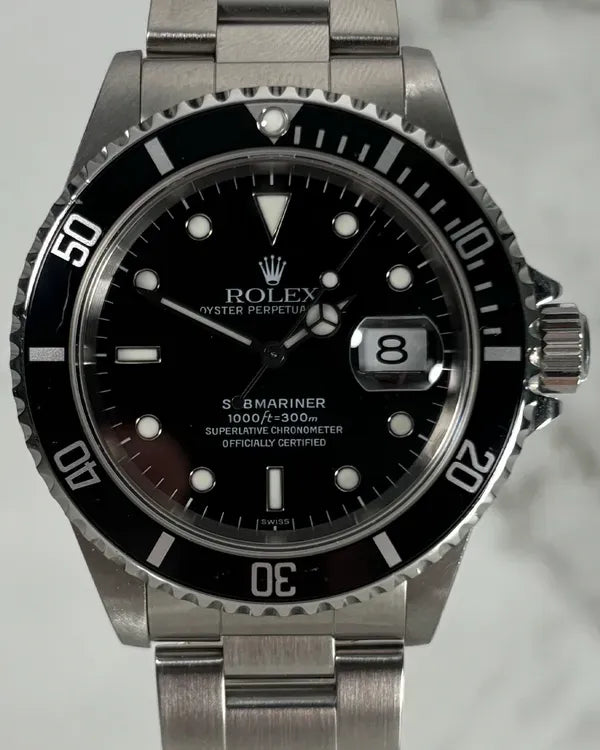 1999 Rolex Submariner Date 40MM Black Dial Oyster Bracelet (16610)