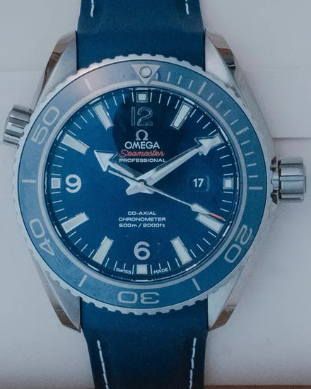 2022 Omega Seamaster Planet Ocean 600M 37.5MM Blue Dial Rubber Strap (232.92.38.20.03.001)