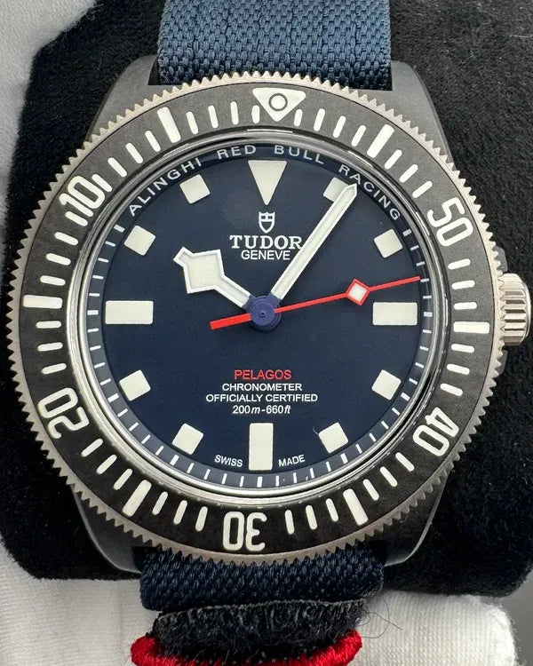 2024 Tudor Pelagos FXD "Alinghi Red Bull Racing" 42MM Blue Dial Textile Strap (25707KN)