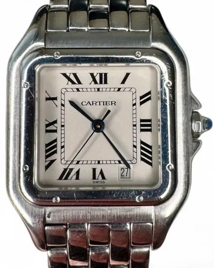Cartier Panthère De Cartier 27MM Quartz White Dial Steel Bracelet (W25054P5)
