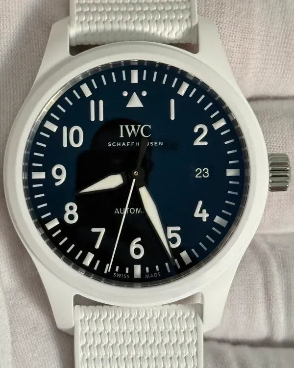 No Reserve - 2025 IWC Schaffhausen Pilot Top Gun "Lake Tahoe" 41MM Black Dial Rubber Strap (IW328104)