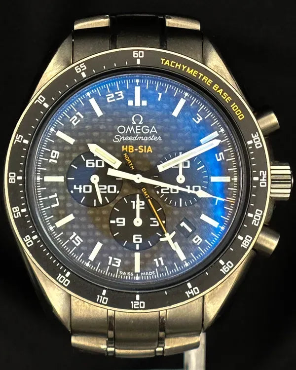 Omega Speedmaster HB-SIA 44.25MM Carbon Fiber Dial Titanium Bracelet (321.90.44.52.01.001)