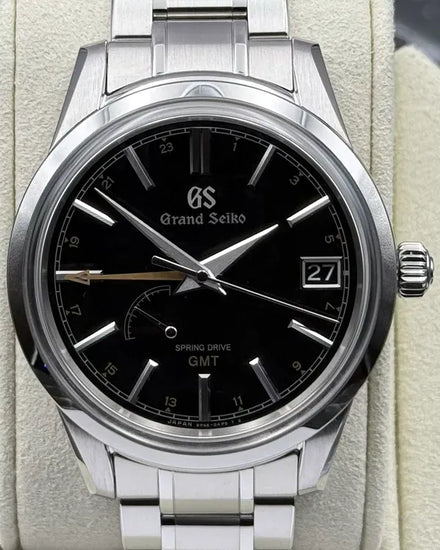 2021 Grand Seiko Elegance GMT "Seasons Kanro" 40.2MM Black Dial Steel Bracelet (SBGE271)