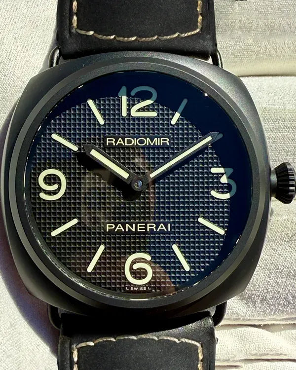 2015 Panerai Radiomir "Black Seal" 45MM Black Dial Leather Strap (PAM00643)