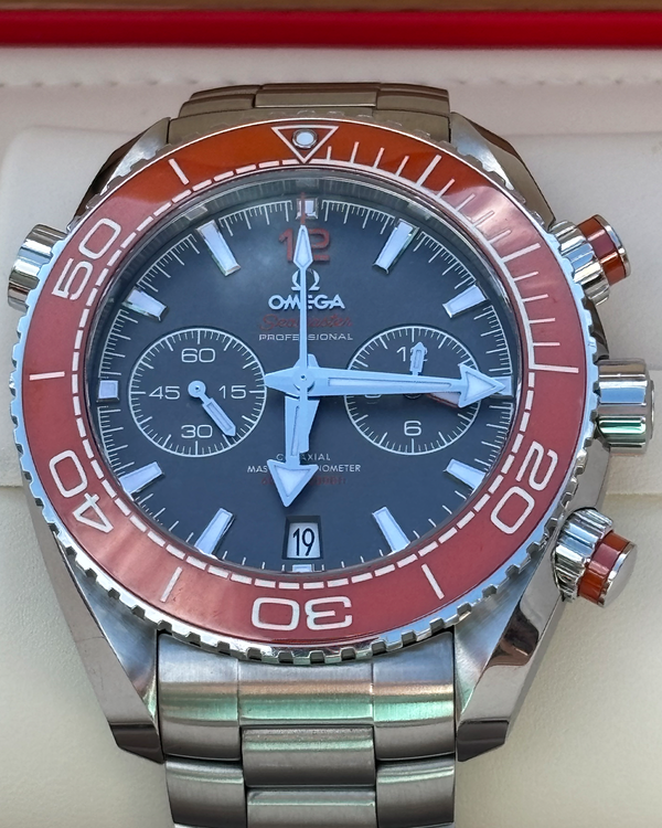 2020 Omega Seamaster Planet Ocean Chronograph 45.5MM Grey Dial Steel Bracelet (215.30.46.51.99.001)
