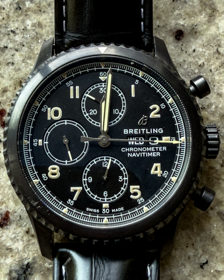 Breitling Navitimer 8 43MM Black Dial Leather Strap (M13314)