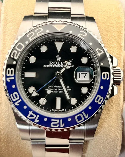 2018 Rolex GMT-Master II "Batman" 40MM Black Dial Oyster Bracelet (116710BLNR)
