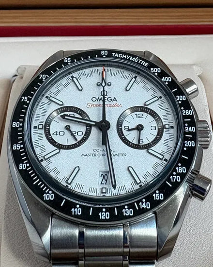 2025 Omega Speedmaster Racing 44.25MM White Dial Steel Bracelet (329.30.44.51.04.001)