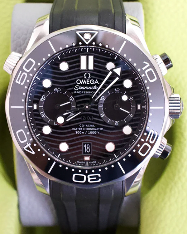 2021 Omega Seamaster Diver 300M 44MM Black Dial Rubber Strap (210.30.44.51.01.001)