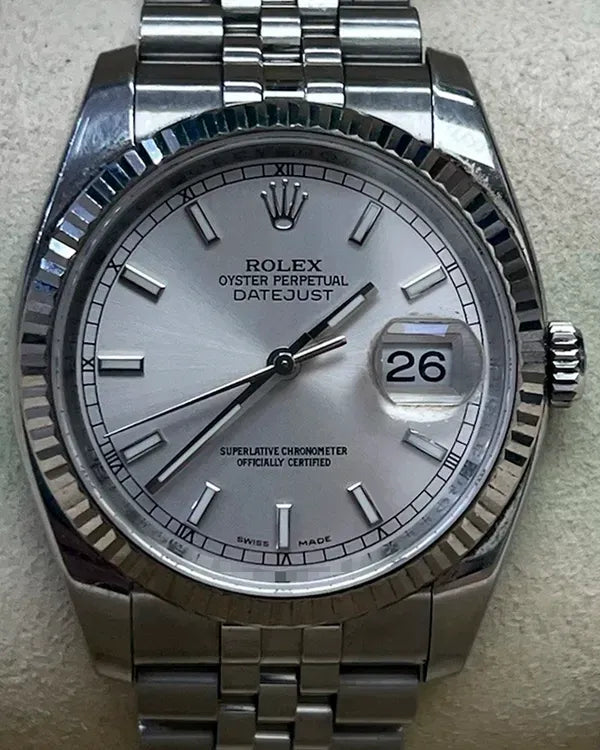 Rolex Datejust 36MM Silver Dial Jubilee Bracelet (116234)