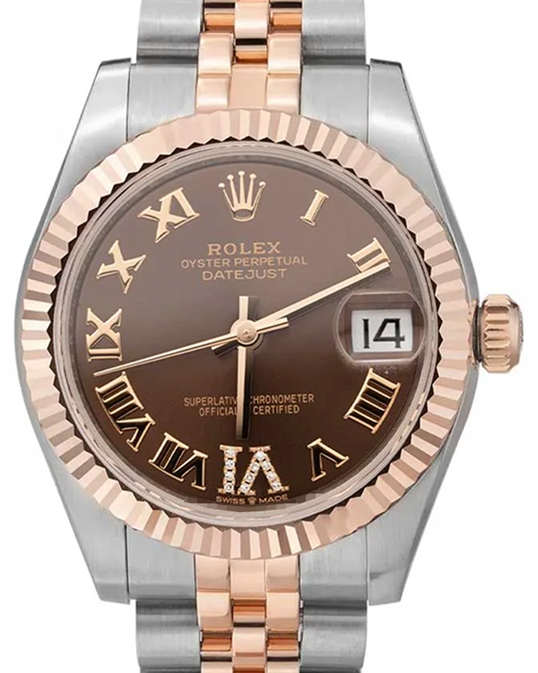 2022 Rolex Datejust 31MM Chocolate Dial Two-Tone Super Jubilee Bracelet (278271)