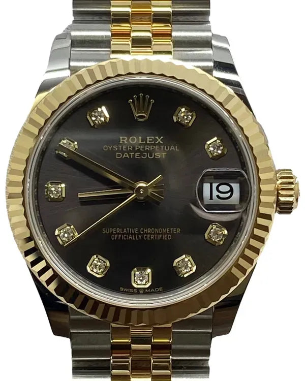 2025 Rolex Lady-Datejust 31MM Black Dial Two-Tone Jubilee Bracelet (278273)