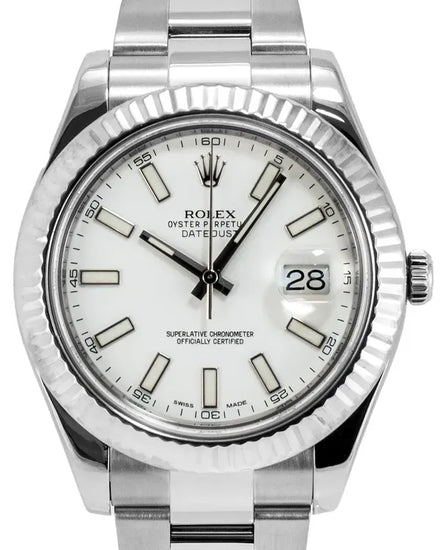 Rolex Datejust II 41MM White Dial Oyster Bracelet (116334)