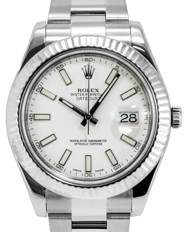 Rolex Datejust II 41MM White Dial Oyster Bracelet (116334)