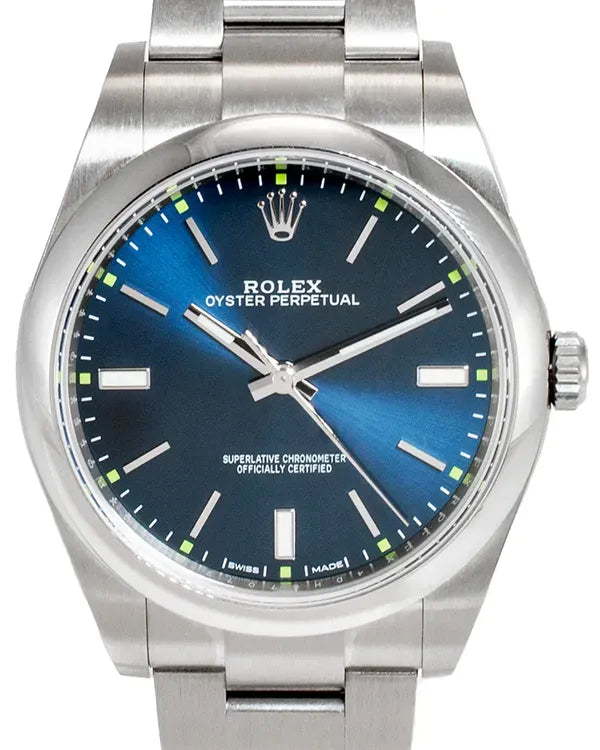 2017 Rolex Oyster Perpetual 39MM Blue Dial Oyster Bracelet (114300)