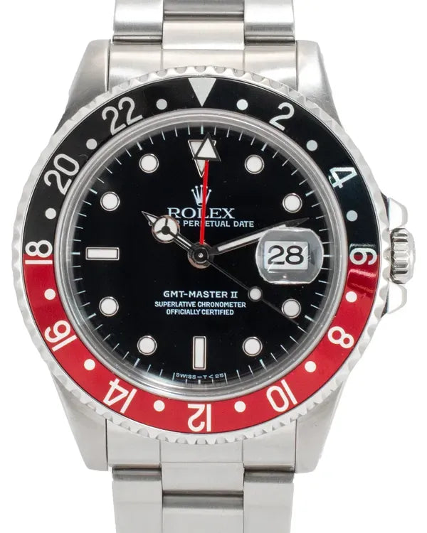 1996 Rolex GMT-Master II "Coke" 40MM Black Dial Steel Bracelet (16710)